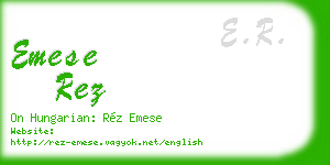 emese rez business card