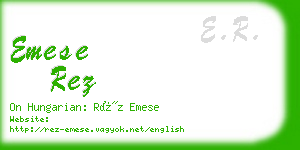 emese rez business card